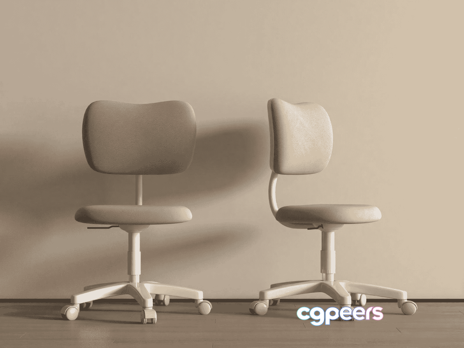 White Office Chairs 3D Model - 17854 - VRAY Render White Office Chairs 3D Model - 17854 - VRAY Render