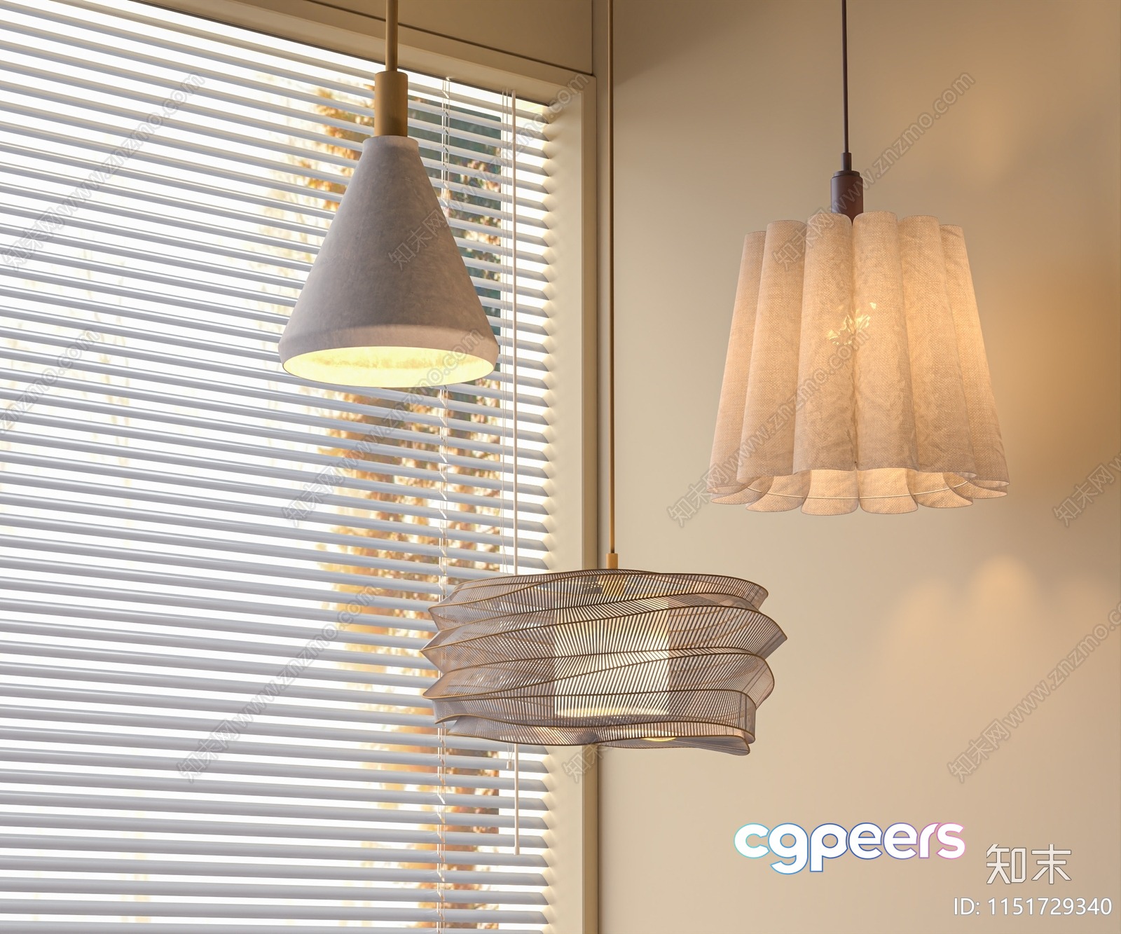 Modern Light Fixtures 3D Model - 436 - VRAY Render
