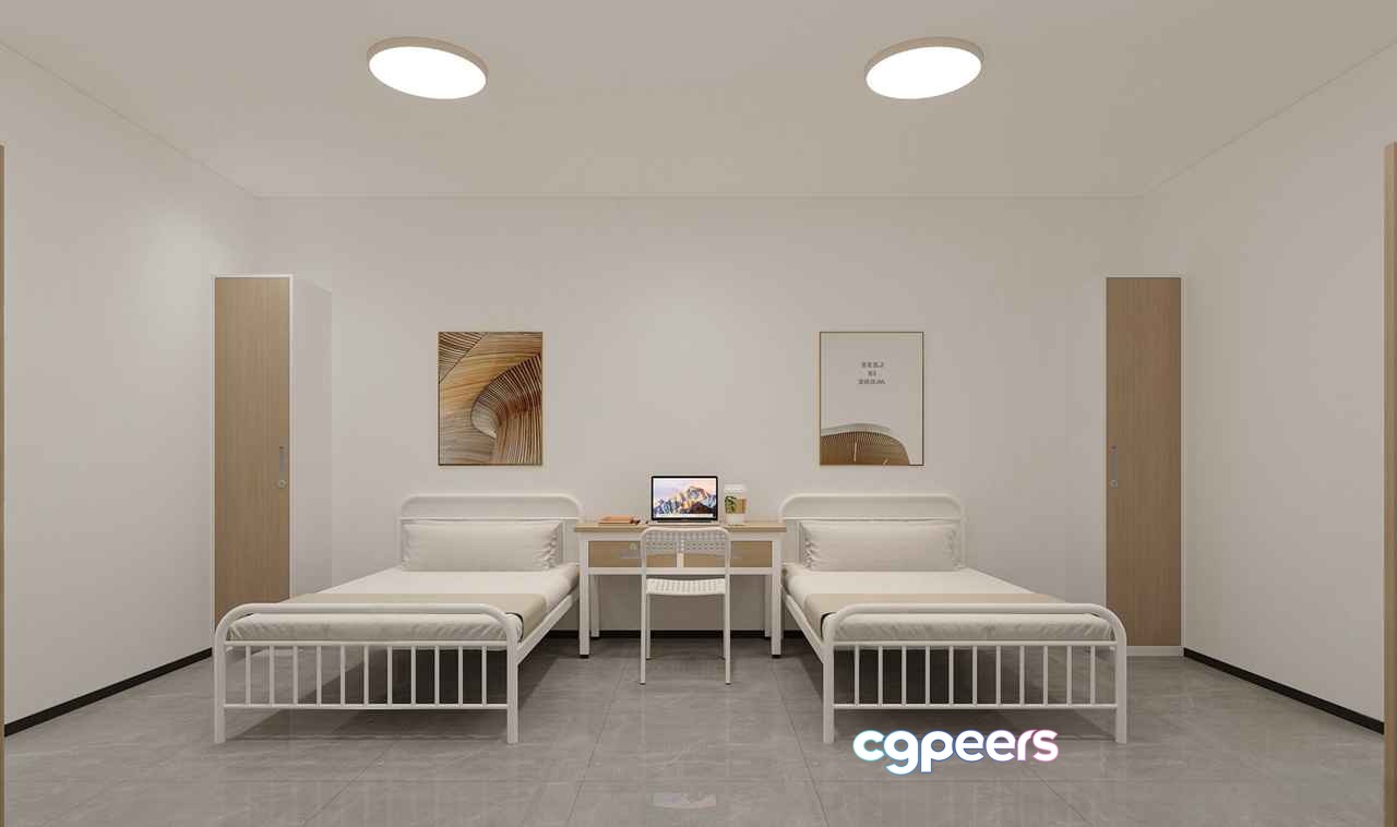 A Modern Bedroom 3D Model - 6134 - VRAY Render