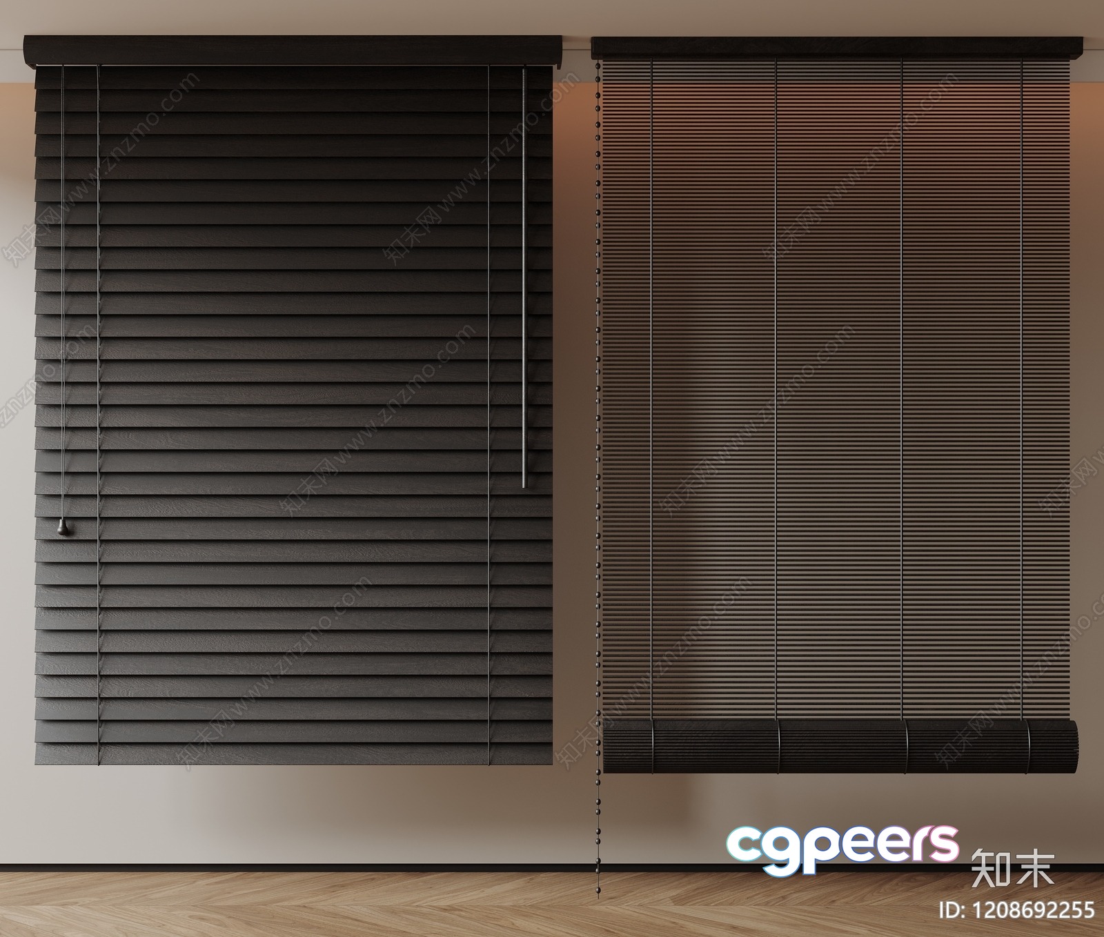 Modern Window Blinds 3D Model - 216 - VRAY Render