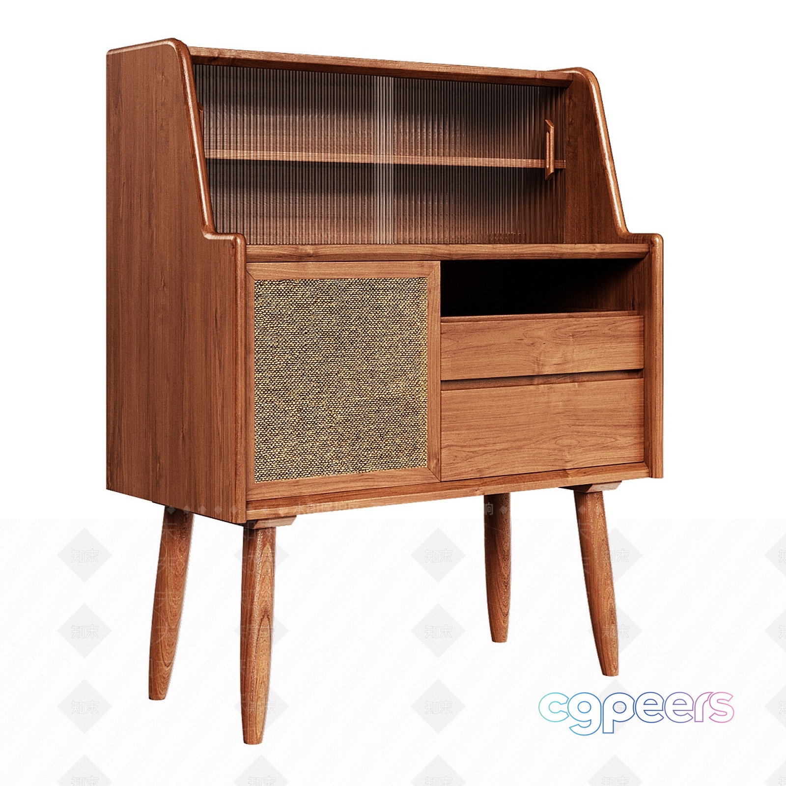 Mid-Century Modern Wooden Desk 3D Model - 3793 - VRAY Render Mid-Century Modern Wooden Desk 3D Model - 3793 - VRAY Render