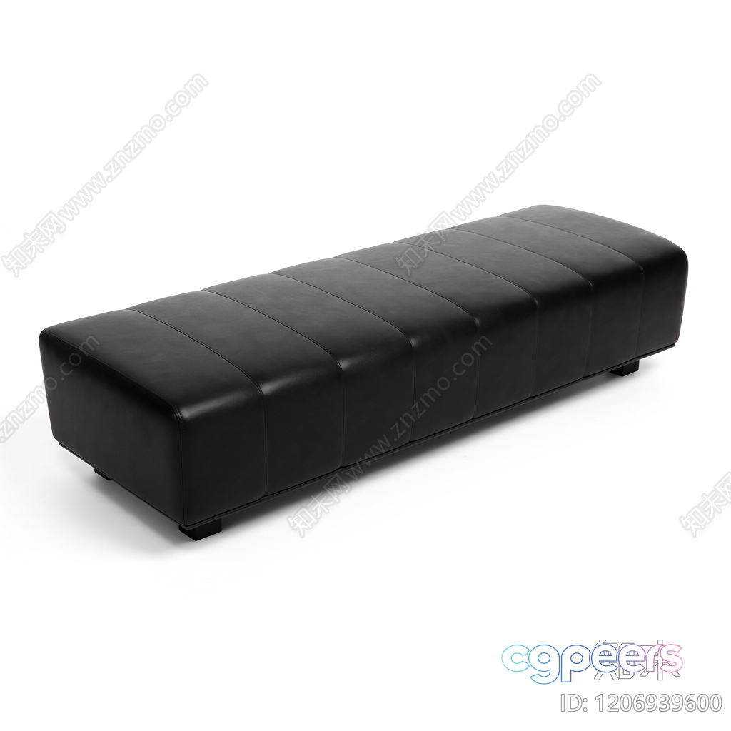 Modern Black Leather Couch 3D Model - 14019 - VRAY Render Modern Black Leather Couch 3D Model - 14019 - VRAY Render