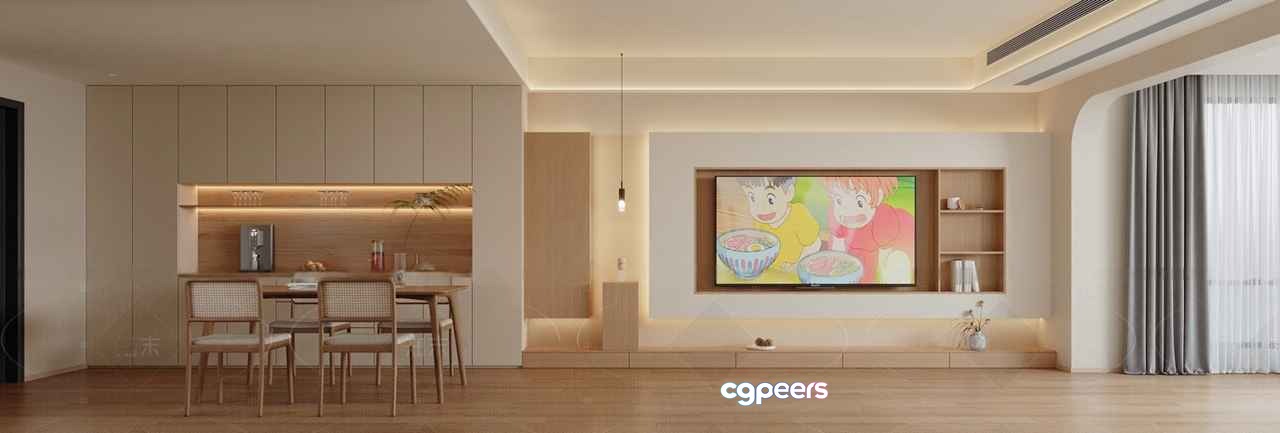 Modern Living Room 3D Model - 15546 - CORONA Render Modern Living Room 3D Model - 15546 - CORONA Render