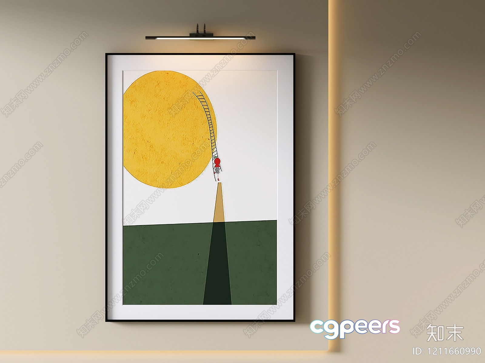 Modern Wall Art 3D Model - 16634 - VRAY Render