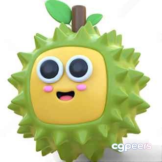 A Cartoon Fruit With A Face 3D Model - 11117 - VRAY Render A Cartoon Fruit With A Face 3D Model - 11117 - VRAY Render