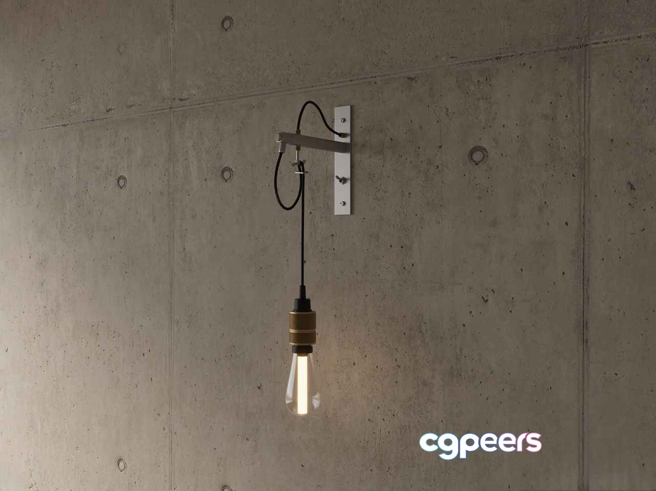 A Light Fixture With A Single Bulb 3D Model - 17181 - VRAY Render A Light Fixture With A Single Bulb 3D Model - 17181 - VRAY Render