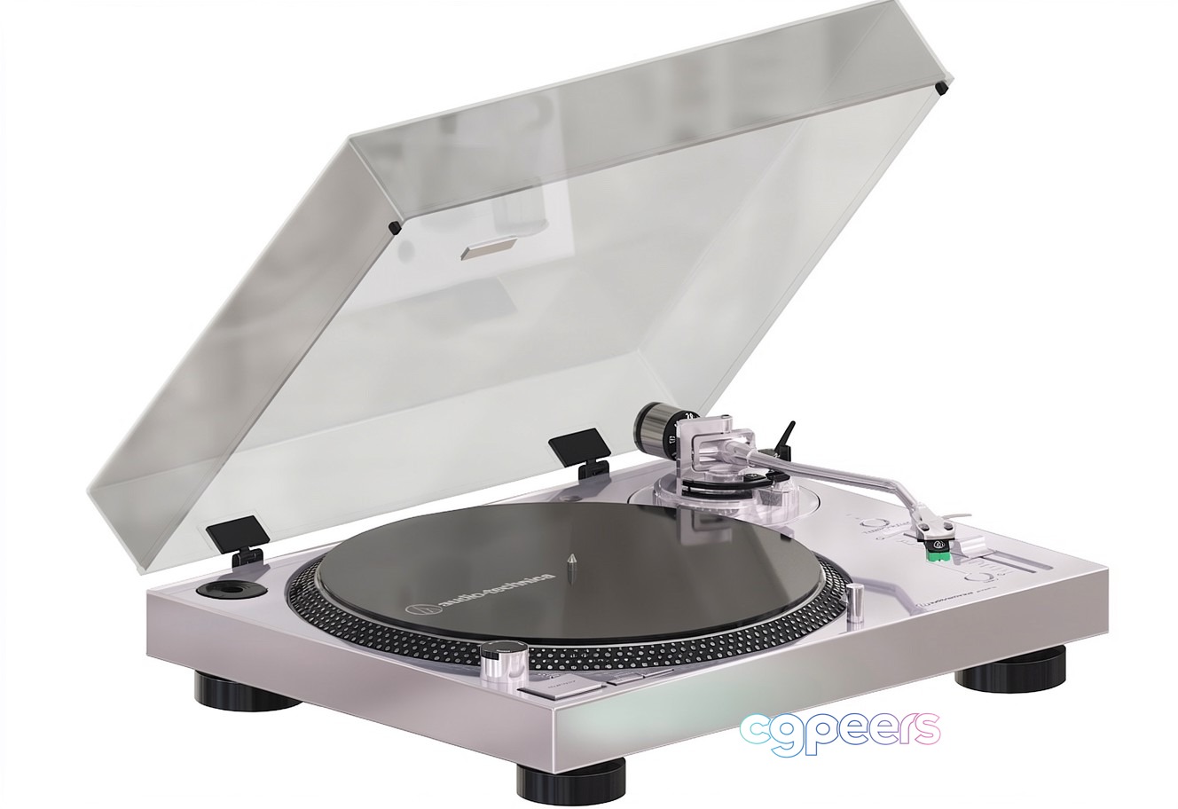 A Silver Turntable 3D Model - 21190 - VRAY Render