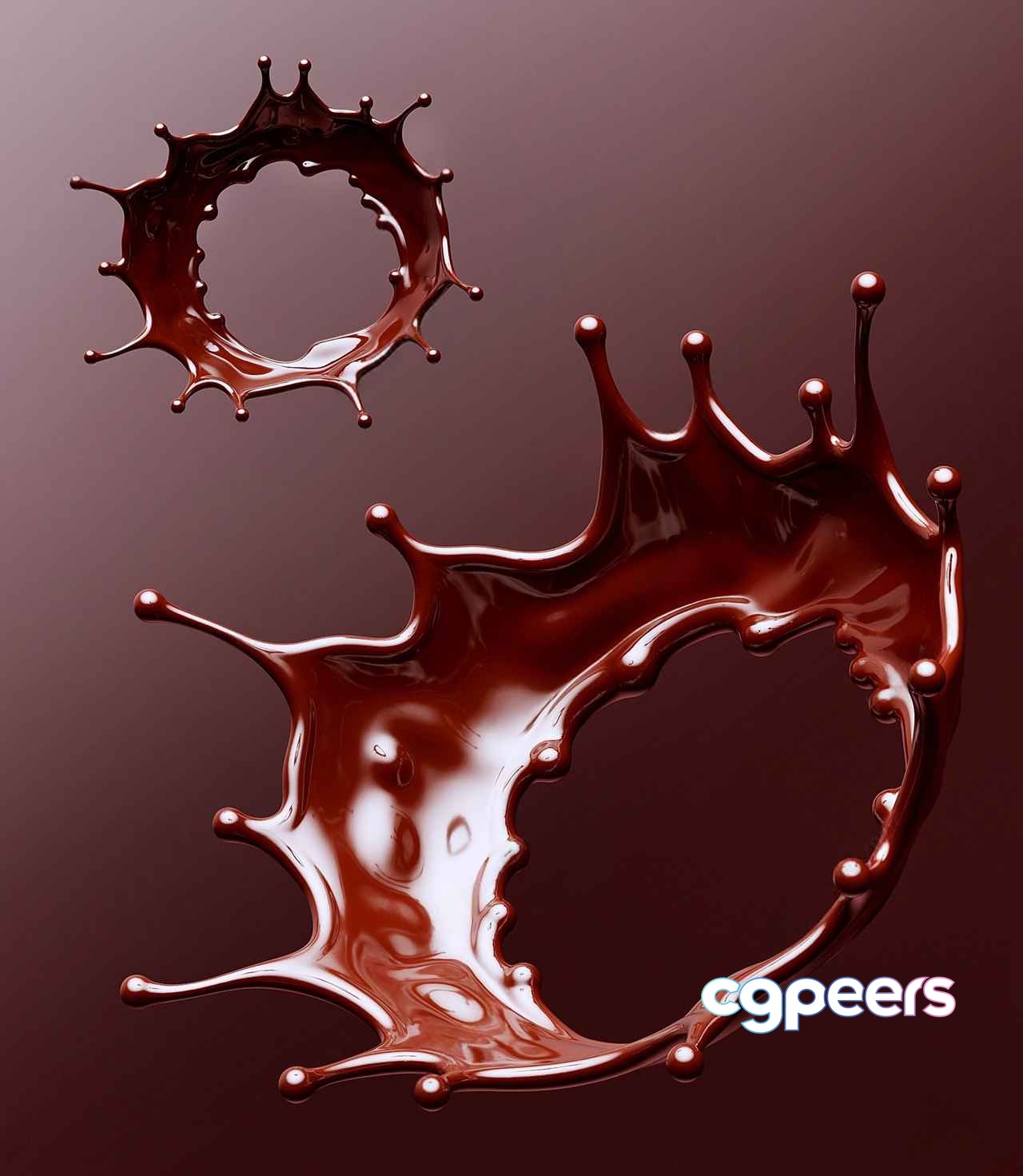 Brown Chocolate Splashes 3D Model - 1136 - CORONA Render