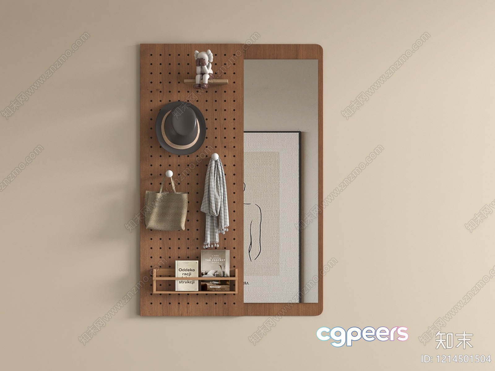 A Pegboard With Various Items Hanging On It 3D Model - 11418 - VRAY Render A Pegboard With Various Items Hanging On It 3D Model - 11418 - VRAY Render