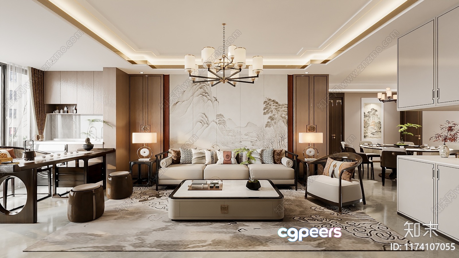 Modern Living Room 3D Model - 13486 - CORONA Render Modern Living Room 3D Model - 13486 - CORONA Render