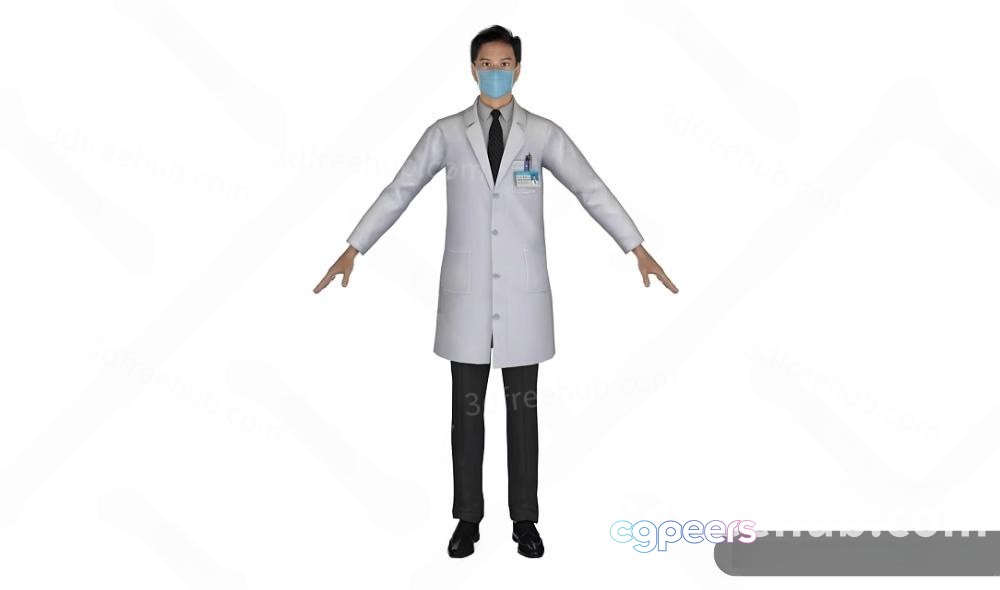 A Man In A Lab Coat 3D Model - 18595 - VRAY Render A Man In A Lab Coat 3D Model - 18595 - VRAY Render