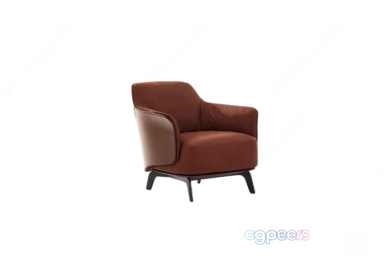 Modern Leather Armchair 3D Model - 6113 - VRAY Render