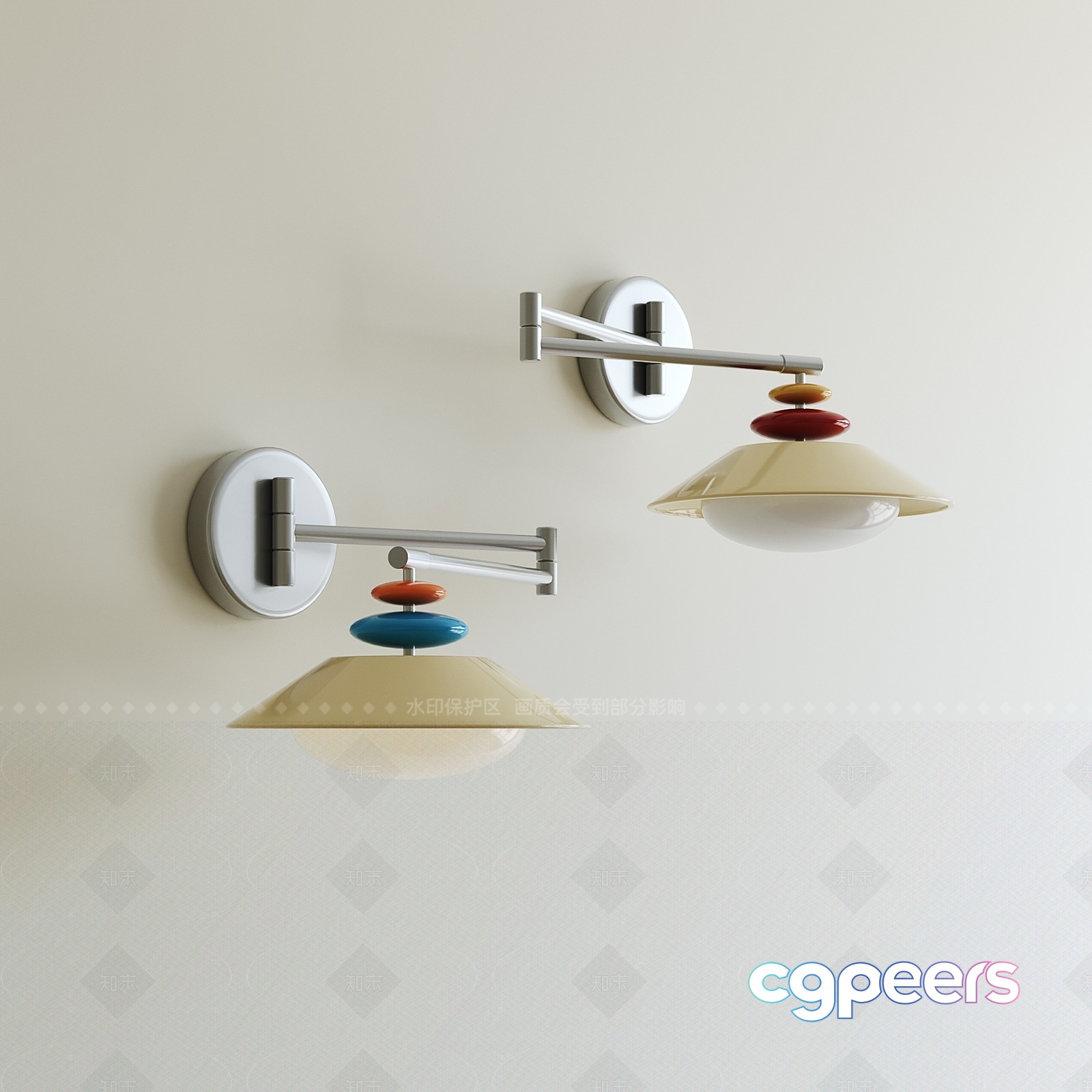 Modern Wall Lights 3D Model - 12001 - CORONA Render