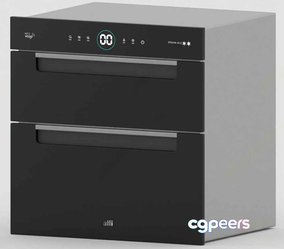 Modern Black And Gray Oven 3D Model - 22696 - VRAY Render