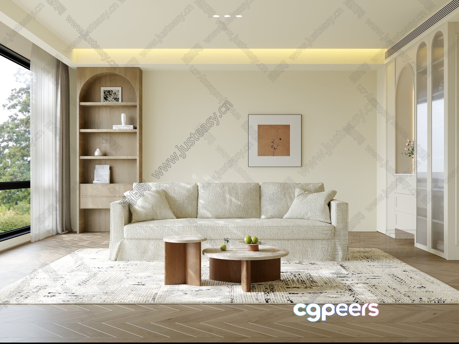 Modern Living Room 3D Model - 8841 - VRAY Render