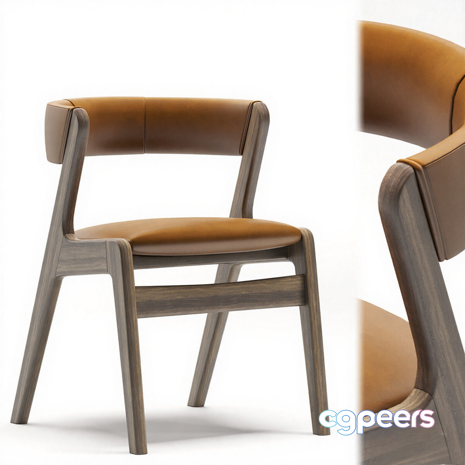 Modern Wooden Chair 3D Model - 8127 - CORONA Render