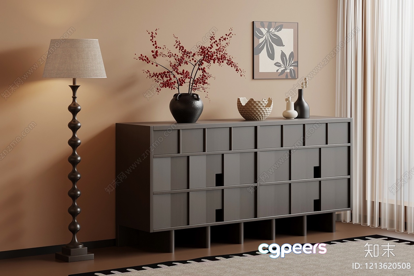 Modern Living Room 3D Model - 21478 - VRAY Render