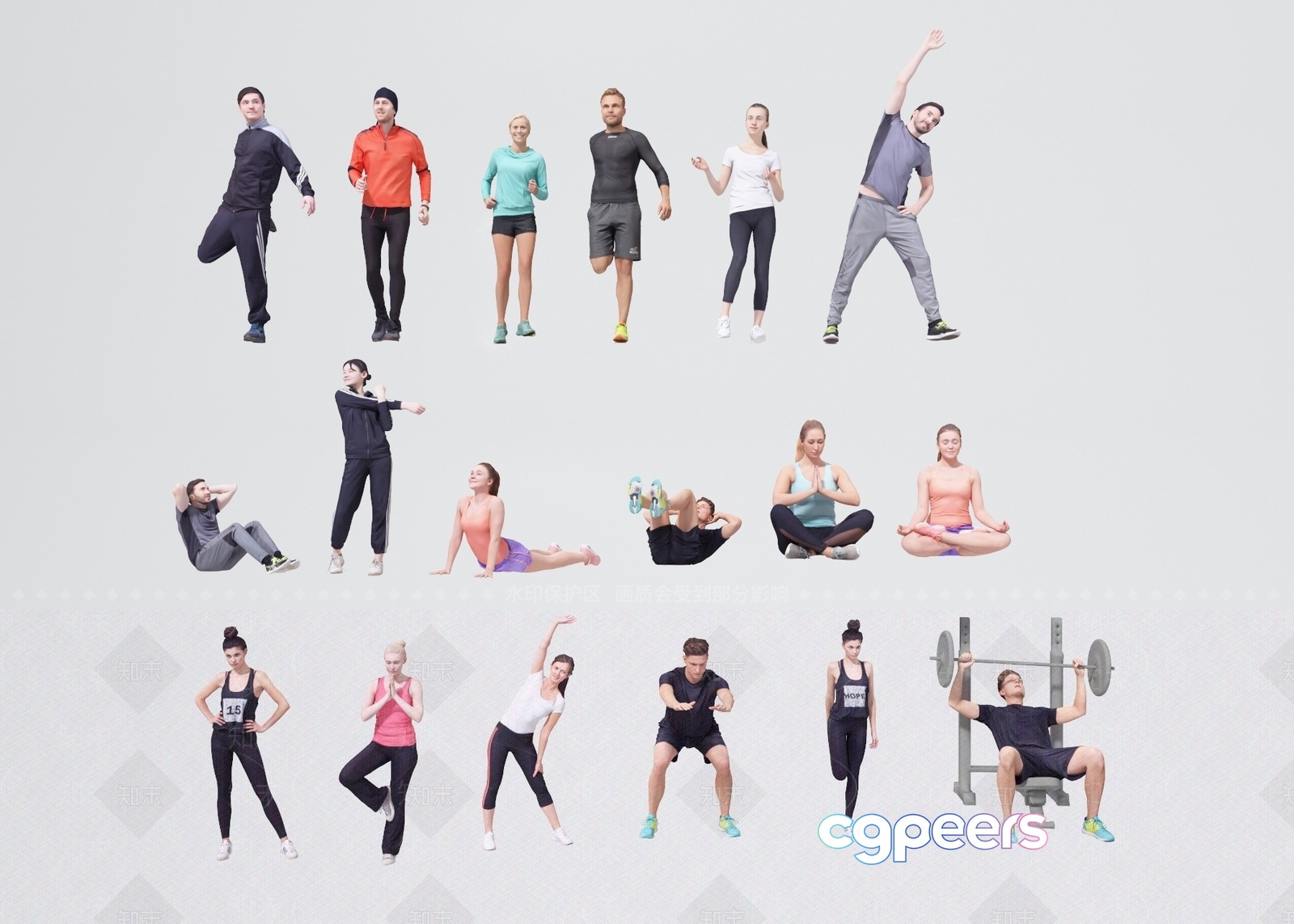 People In Workout Clothes 3D Model - 17792 - VRAY Render People In Workout Clothes 3D Model - 17792 - VRAY Render