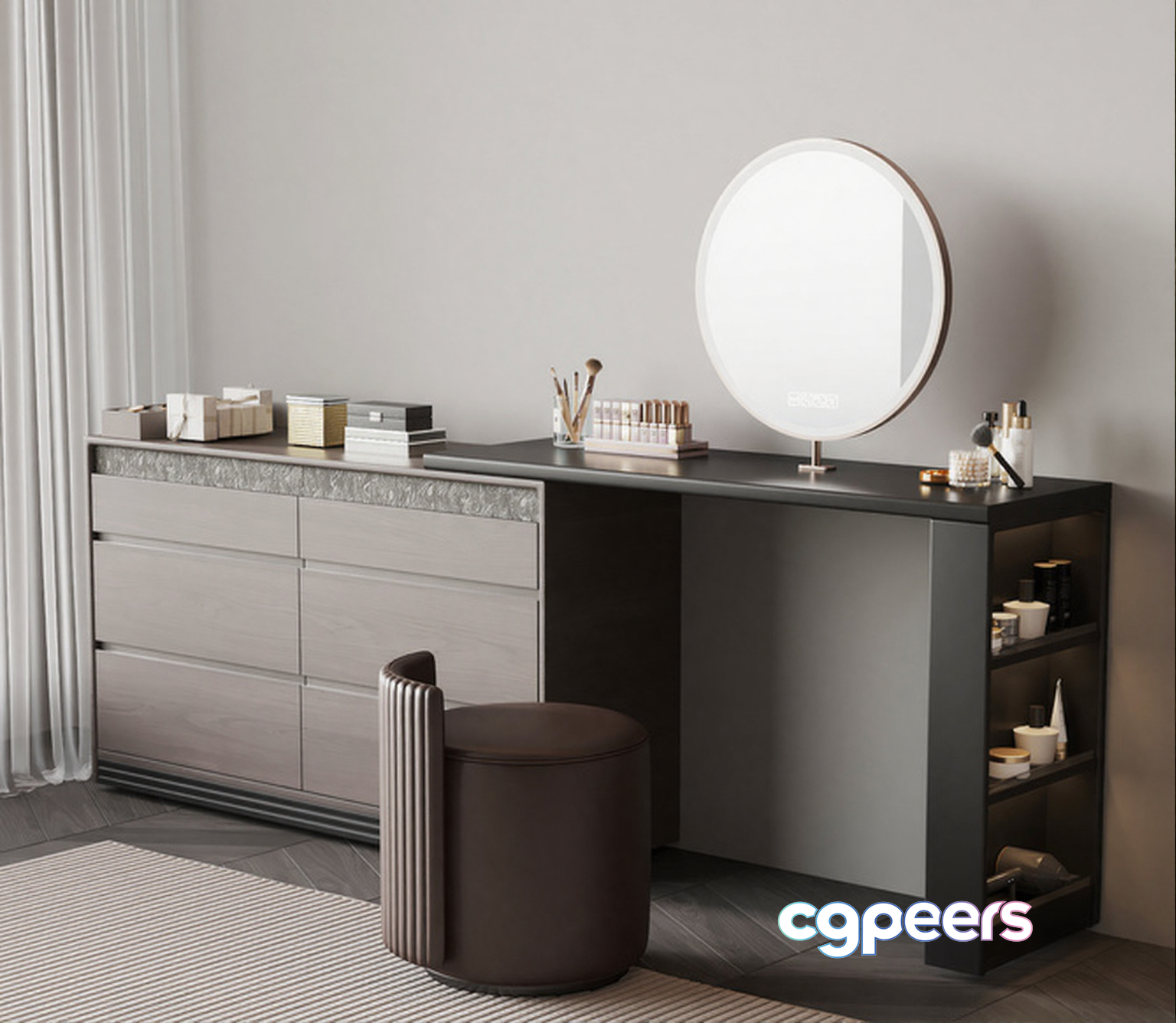 Modern Grey Dresser 3D Model - 16294 - VRAY Render