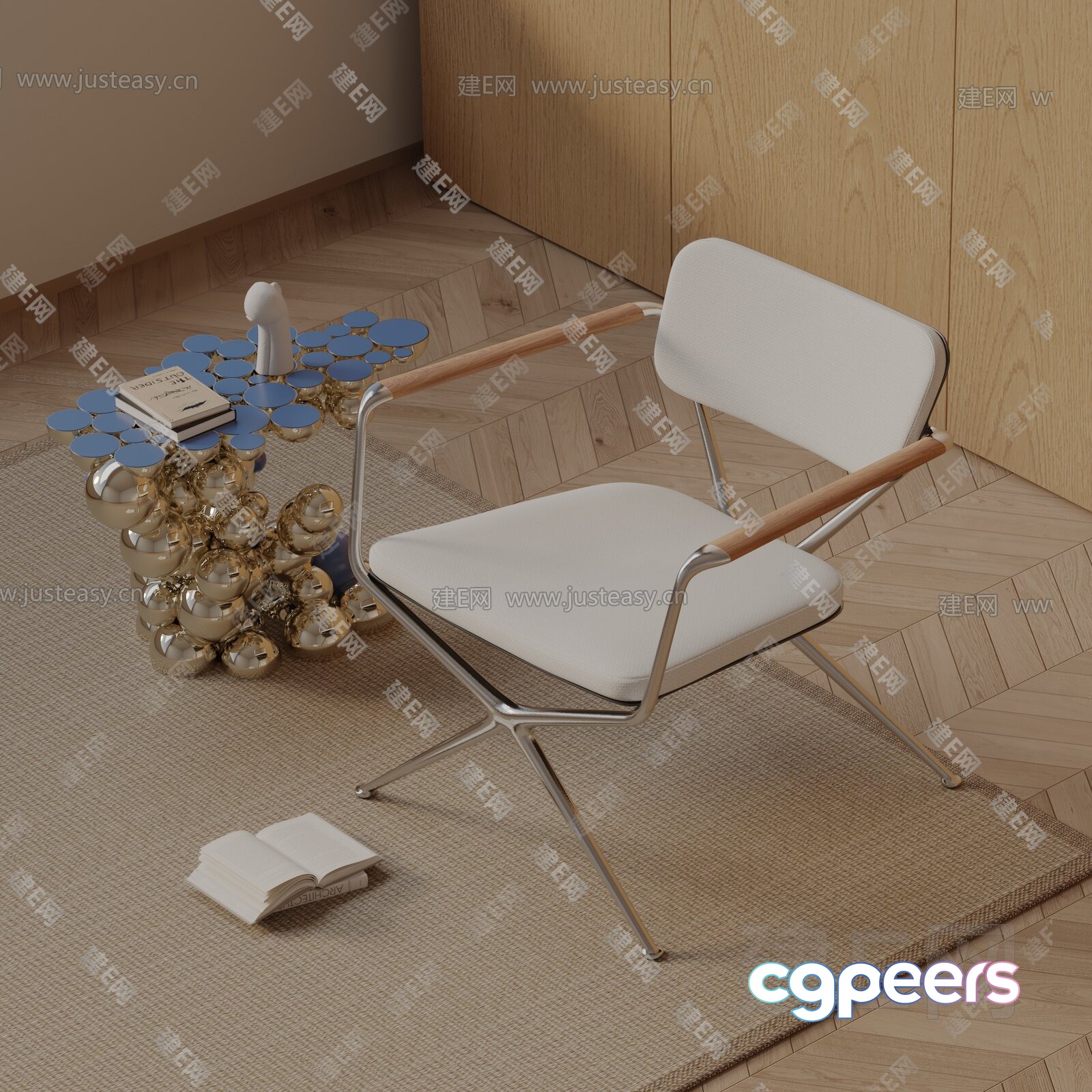 Modern Living Room 3D Model - 13026 - VRAY Render