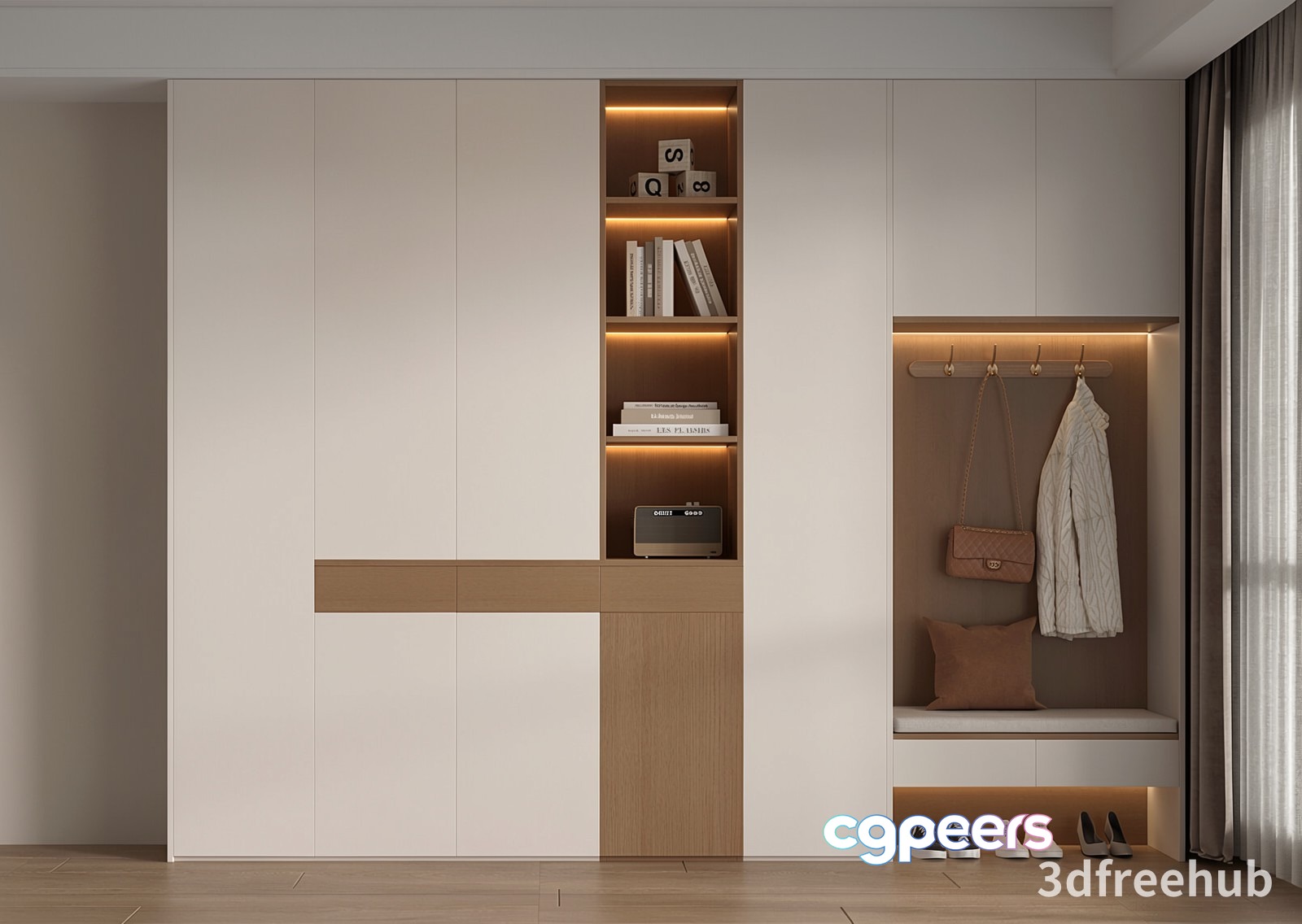 Modern Minimalist Closet 3D Model - 23287 - VRAY Render Modern Minimalist Closet 3D Model - 23287 - VRAY Render