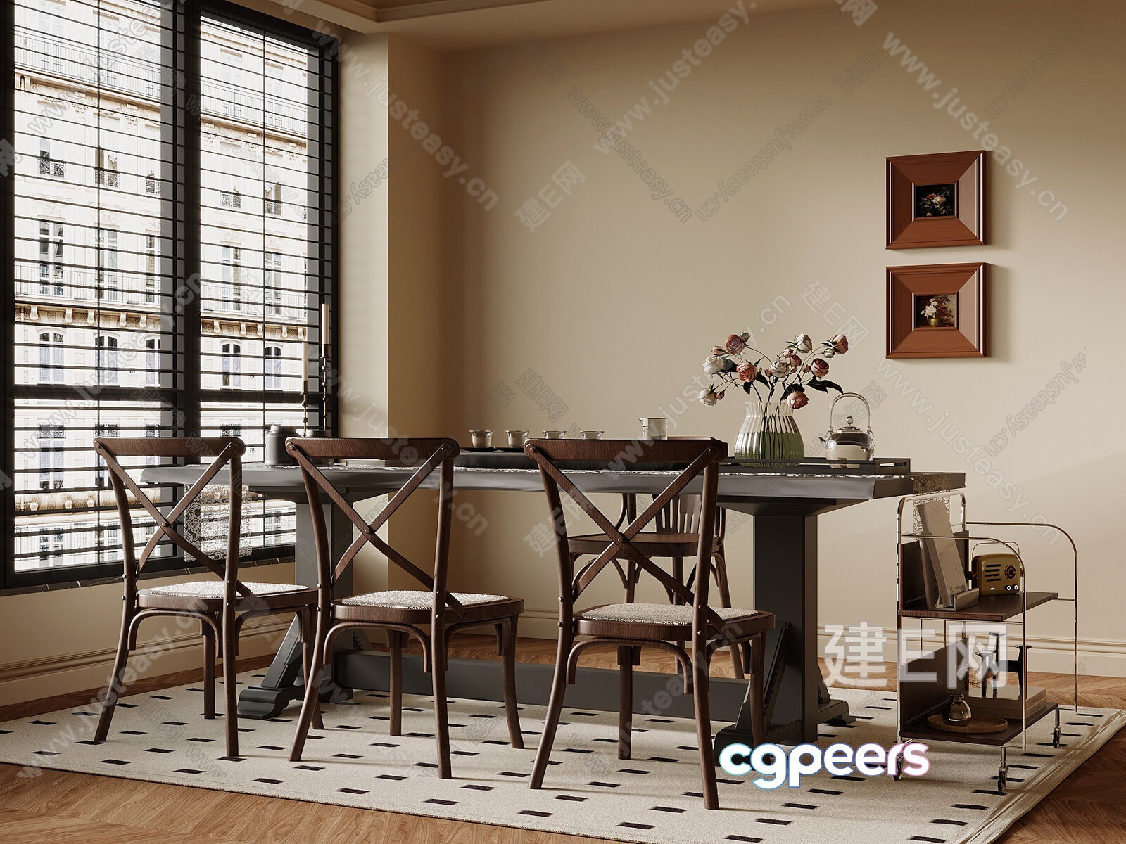 Cozy Dining Room 3D Model - 1556 - VRAY Render