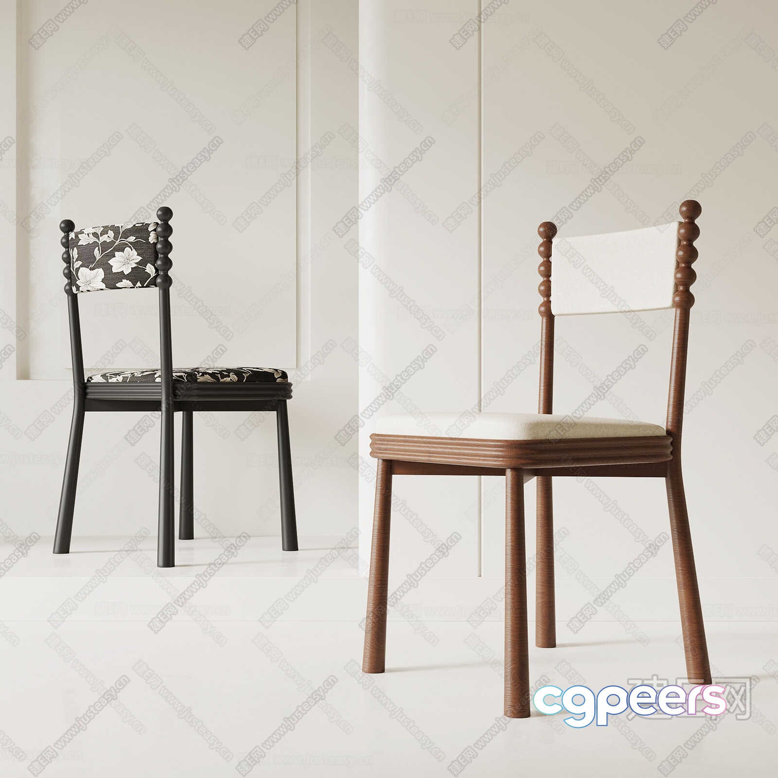 Wooden Dining Chairs 3D Model - 11765 - VRAY Render