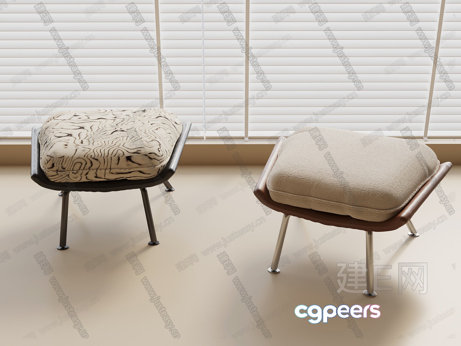 Modern Window Seats 3D Model - 1006 - VRAY Render