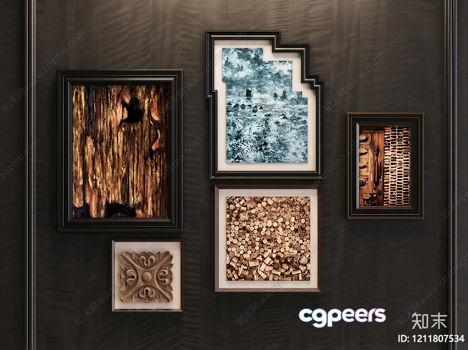 A Collection Of Framed Art 3D Model - 1366 - VRAY Render A Collection Of Framed Art 3D Model - 1366 - VRAY Render