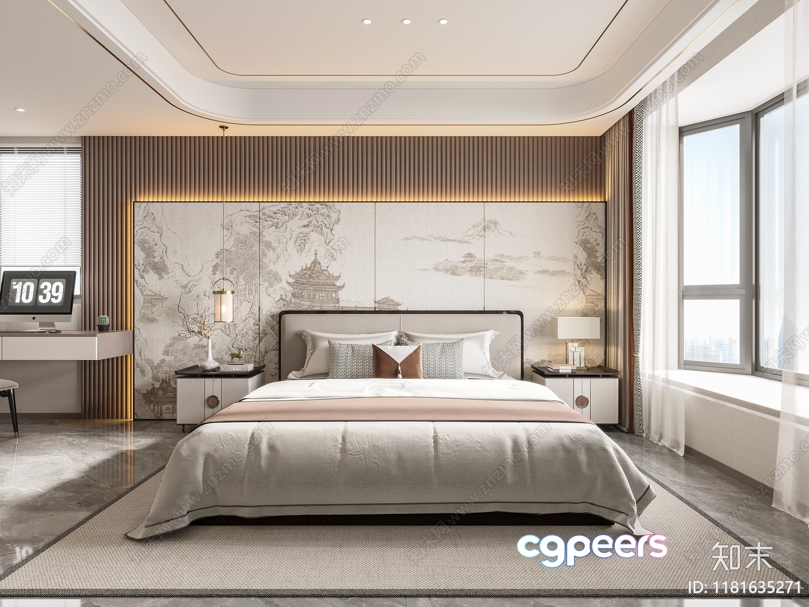 Cozy Modern Bedroom 3D Model - 18152 - VRAY Render Cozy Modern Bedroom 3D Model - 18152 - VRAY Render