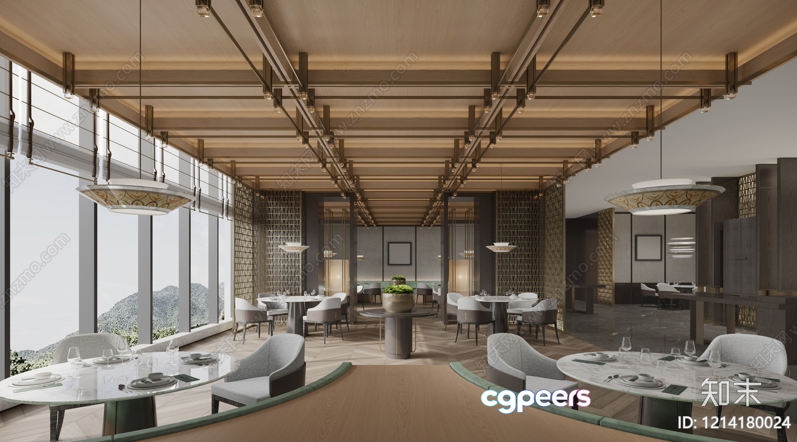 Modern Dining Room 3D Model - 12346 - VRAY Render