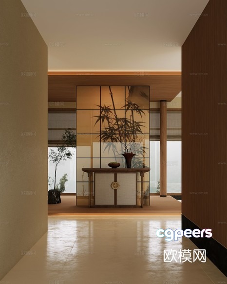 A Japanese-Style Room With A Low Table 3D Model - 12151 - VRAY Render A Japanese-Style Room With A Low Table 3D Model - 12151 - VRAY Render