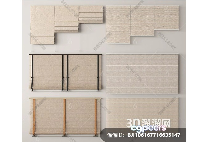 Modern 3D Design Elements 3D Model - 6488 - VRAY Render