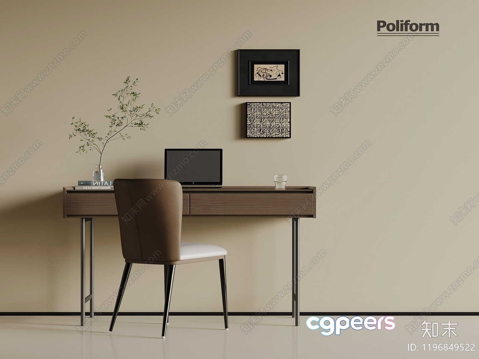 Modern Office Desk 3D Model - 17293 - VRAY Render Modern Office Desk 3D Model - 17293 - VRAY Render