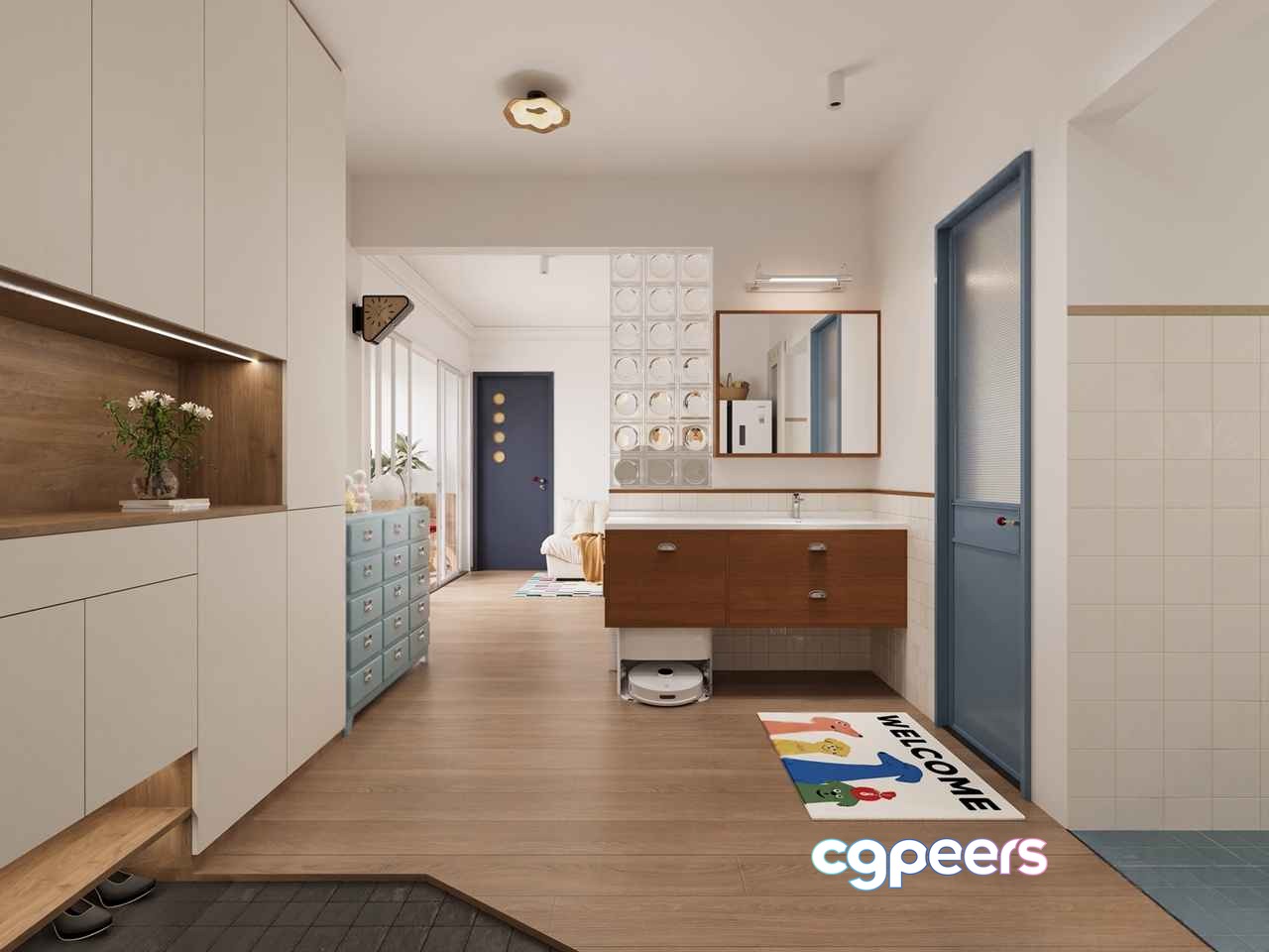 Modern Bathroom 3D Model - 6894 - VRAY Render
