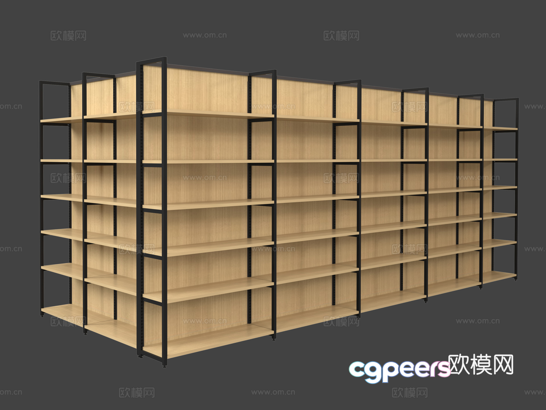 Modern Shelving Unit 3D Model - 14970 - VRAY Render