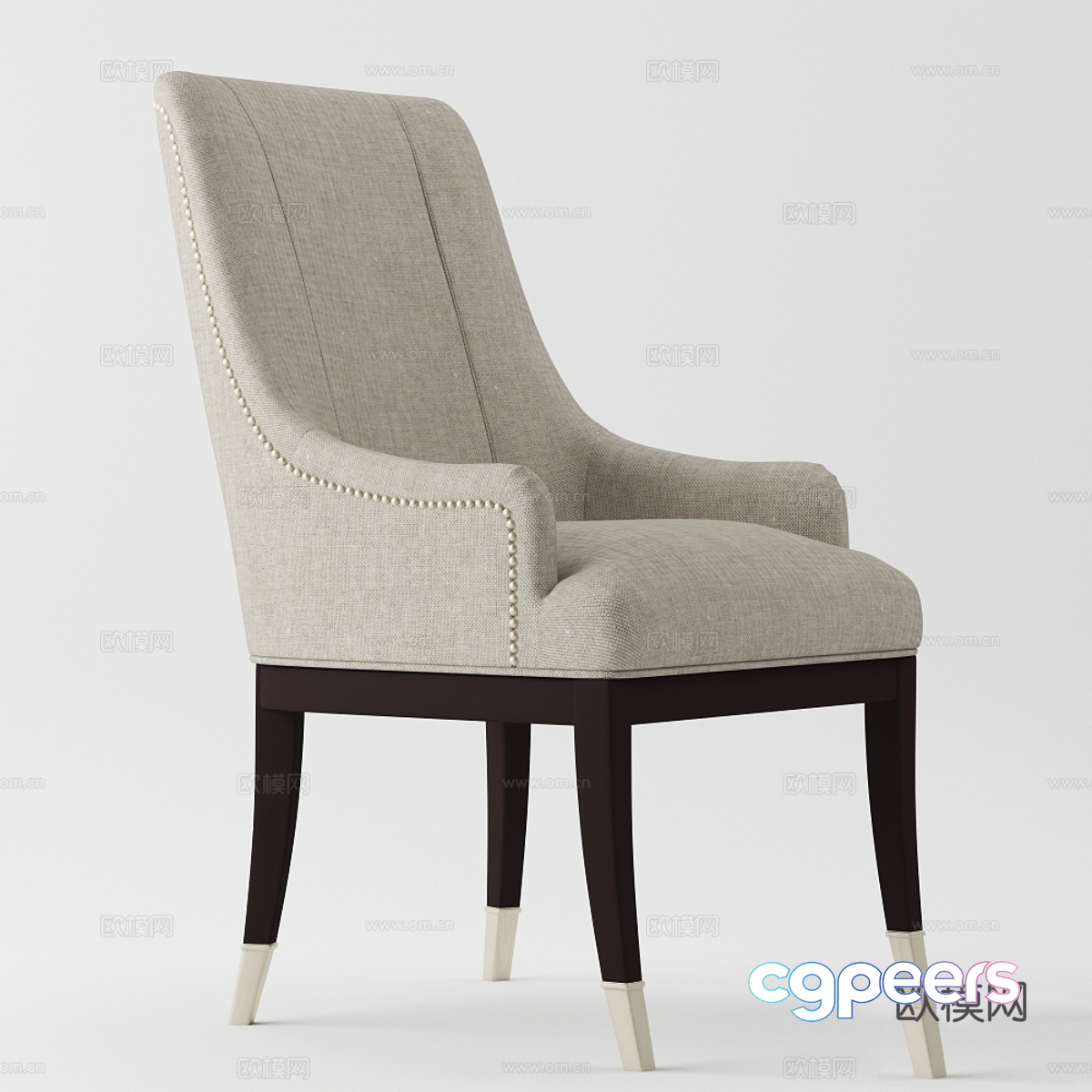 A Beige Chair 3D Model - 4277 - VRAY Render A Beige Chair 3D Model - 4277 - VRAY Render