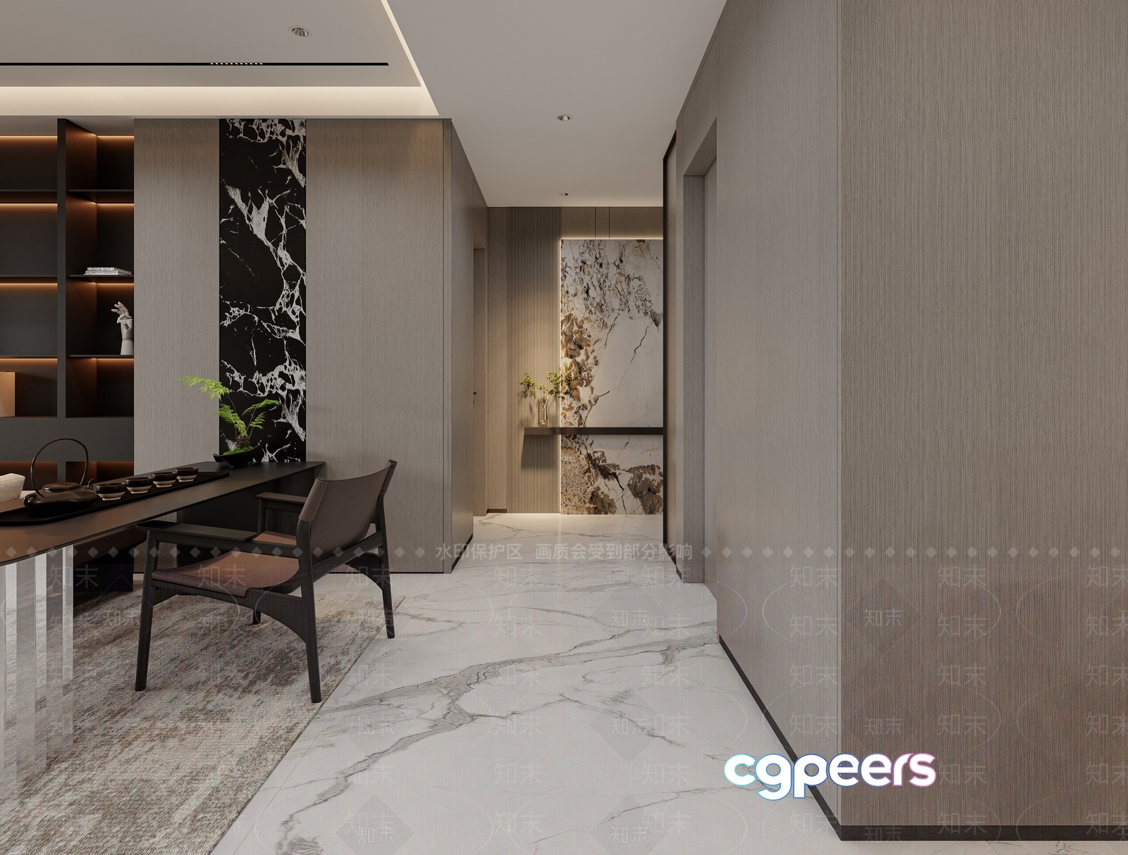 Modern Dining Room 3D Model - 6530 - VRAY Render Modern Dining Room 3D Model - 6530 - VRAY Render