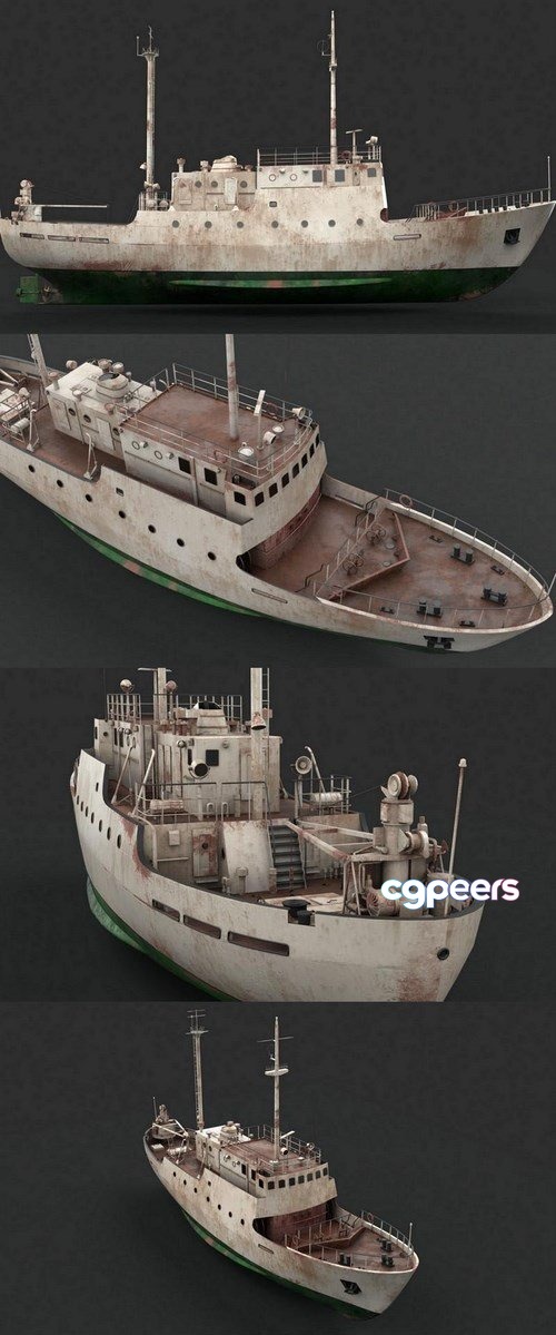 3D Game Assets - Old Vessel - 3D Model 3D Game Assets - Old Vessel - 3D Model