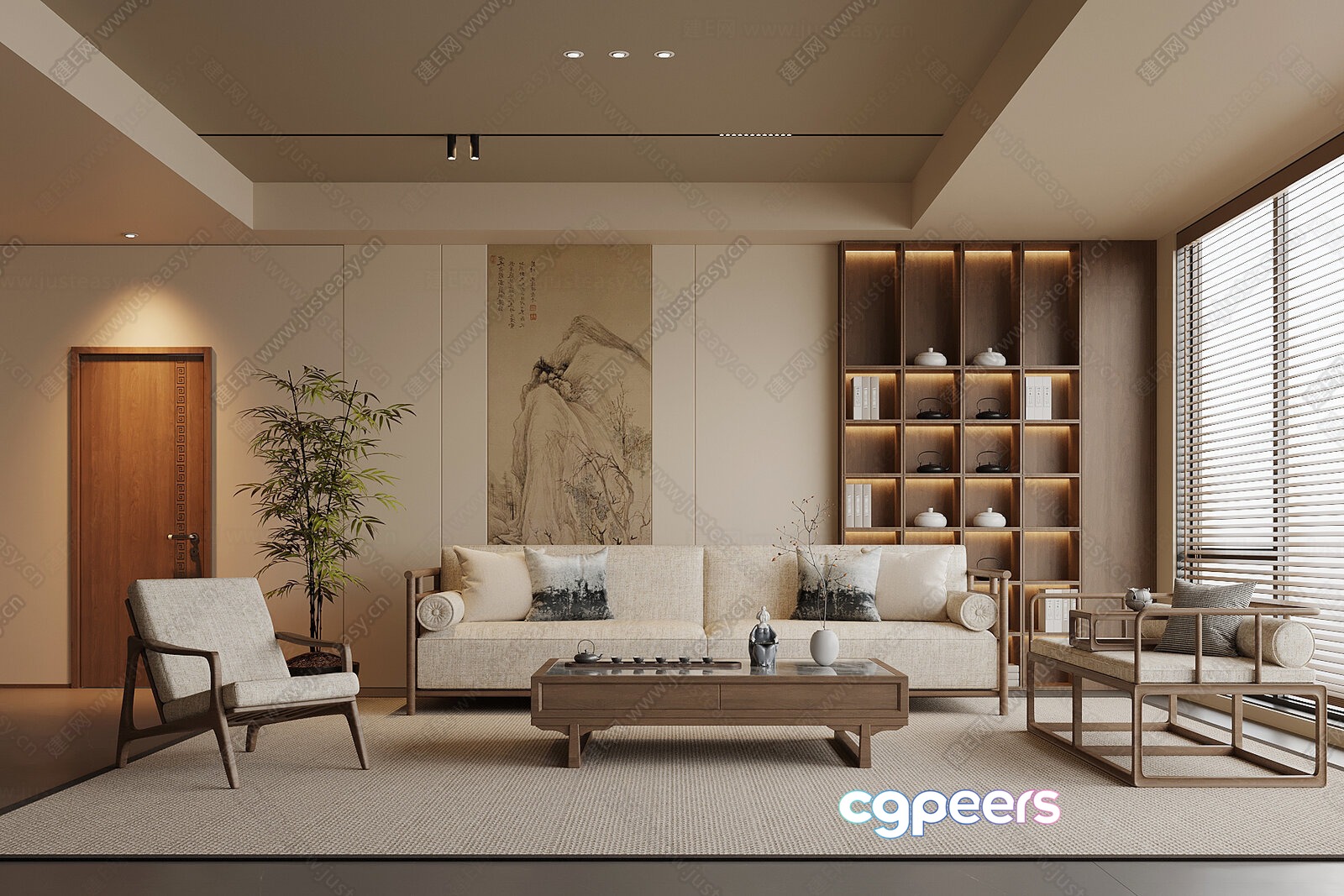 Modern Living Room 3D Model - 18426 - VRAY Render Modern Living Room 3D Model - 18426 - VRAY Render