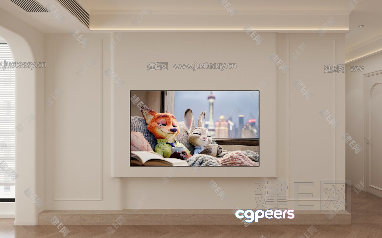 Modern Living Room 3D Model - 4922 - VRAY Render