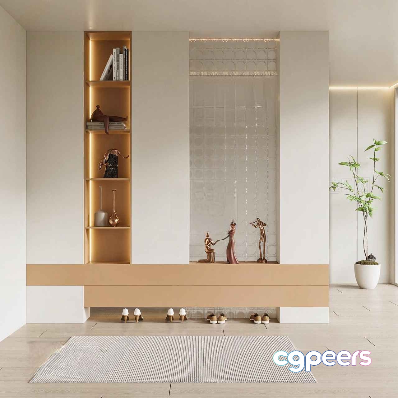 Modern Minimalist Room 3D Model - 7771 - VRAY Render
