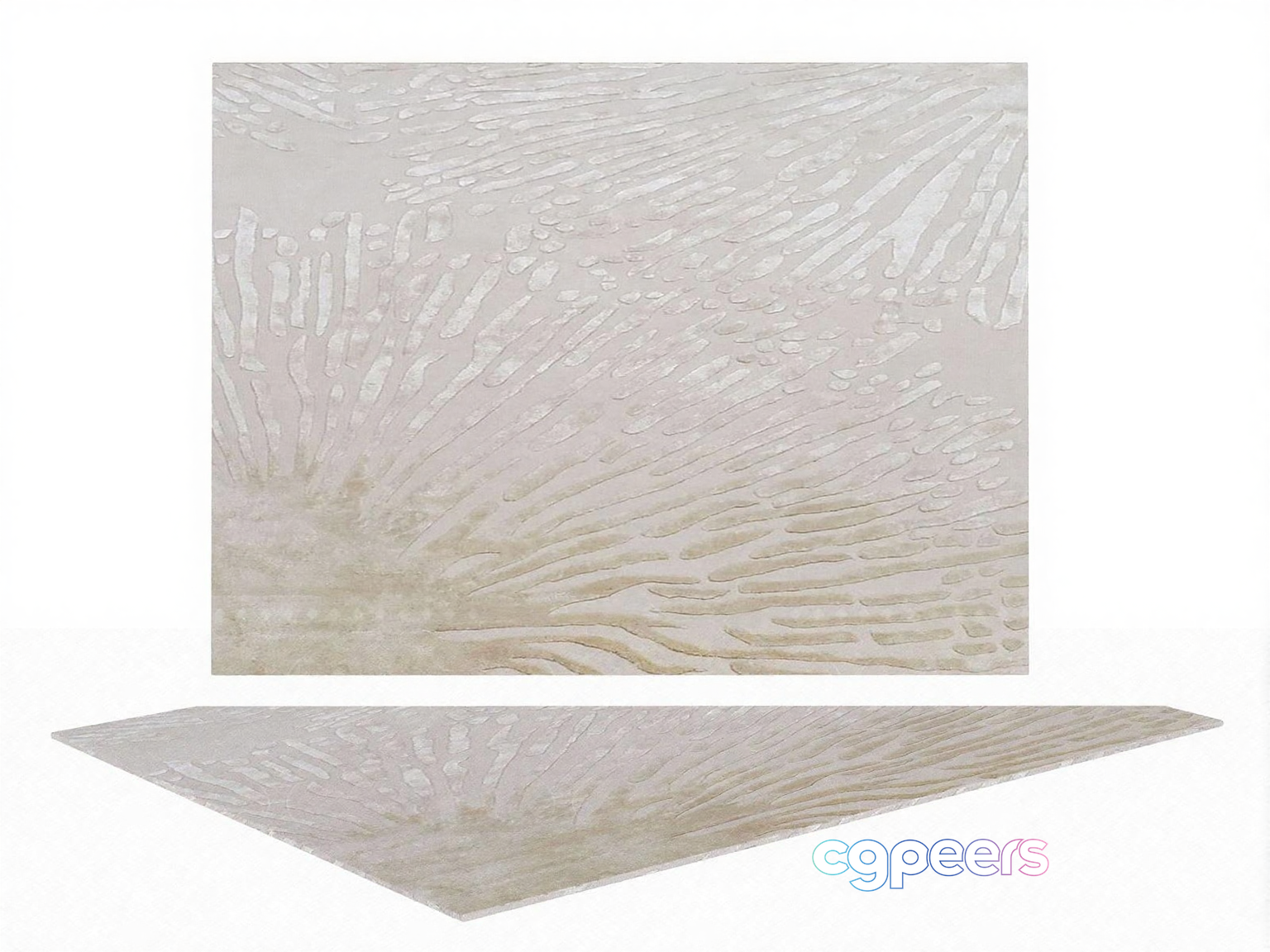 A Textured Beige Rug 3D Model - 7702 - VRAY Render