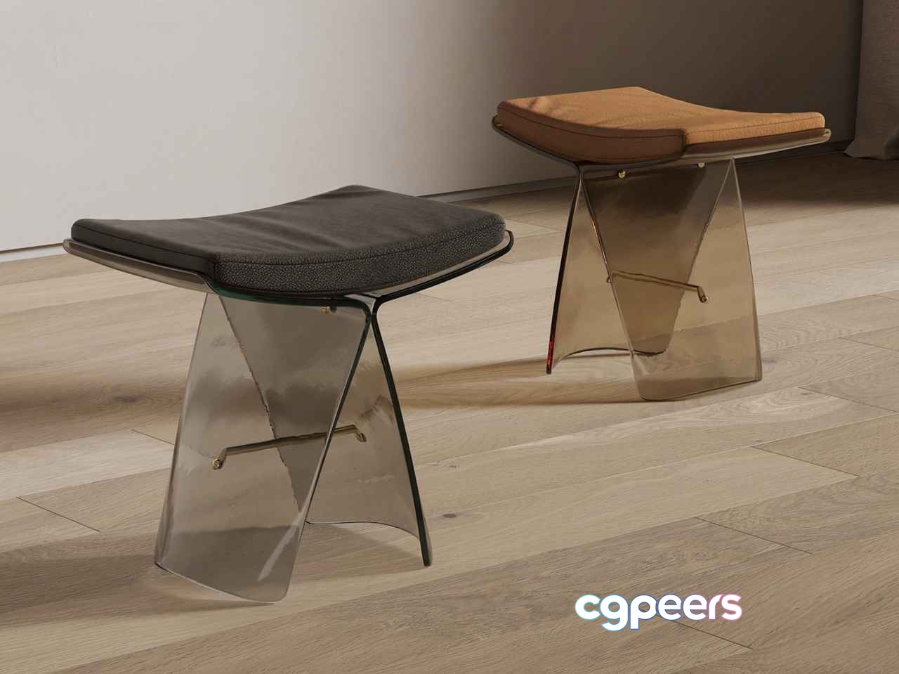 Transparent Stools 3D Model - 3548 - VRAY Render Transparent Stools 3D Model - 3548 - VRAY Render