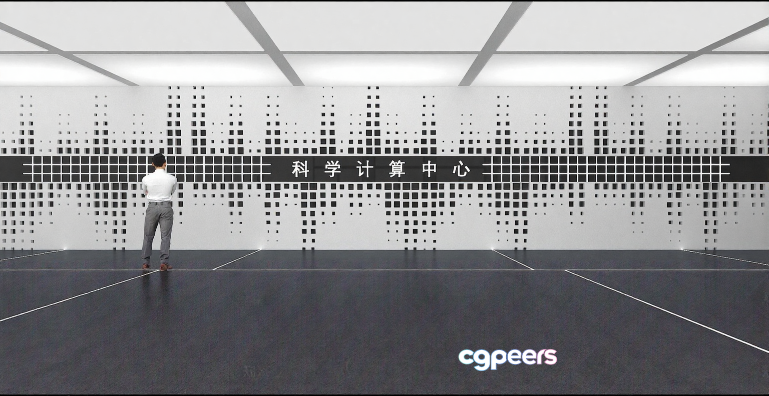 The Main Subject Is A Man Standing In Front Of A Wall With Chinese Characters 3D Model - 16708 - VRAY Render