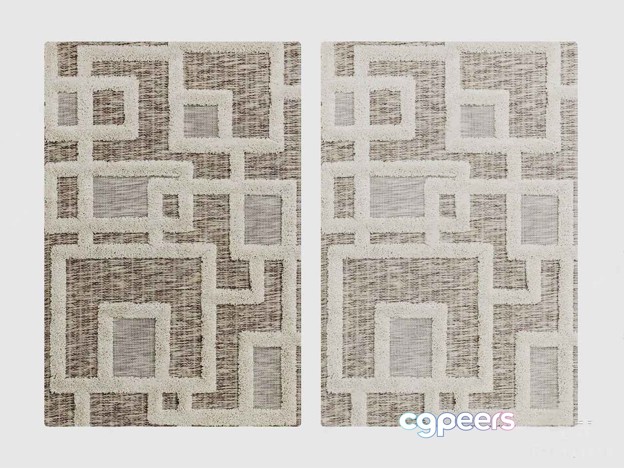 Geometric Patterned Rugs 3D Model - 6881 - VRAY Render