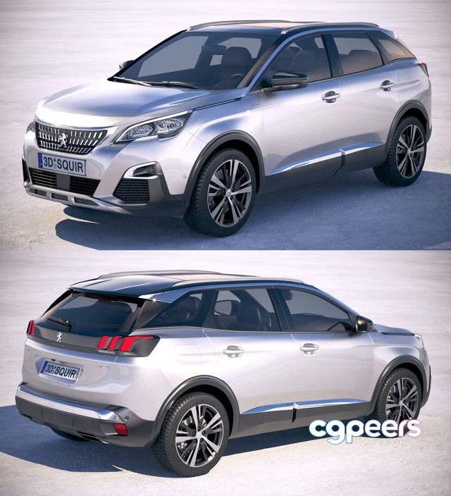 3D Game Assets - Peugeot 3008 2019 3D Game Assets - Peugeot 3008 2019