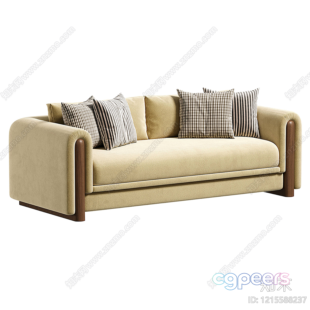 Modern Beige Sofa 3D Model - 10974 - VRAY Render Modern Beige Sofa 3D Model - 10974 - VRAY Render