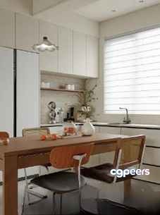 Modern Kitchen With Wooden Table 3D Model - 22720 - CORONA Render