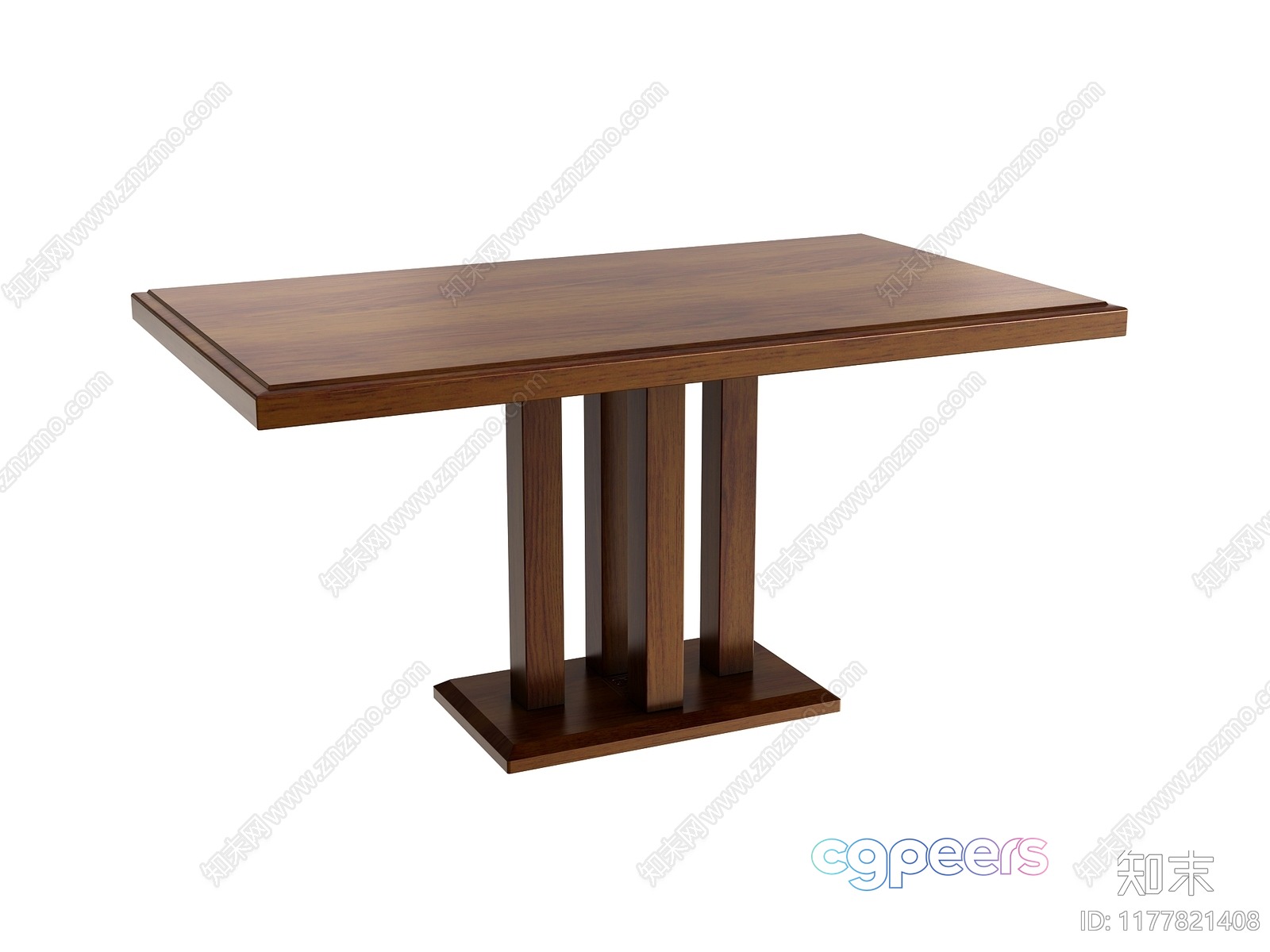 Wooden Table 3D Model - 2576 - VRAY Render